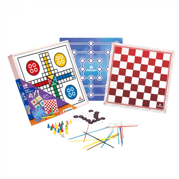 Jogo de tabuleiro - 6 Jogos Clássicos - Pais e Filhos