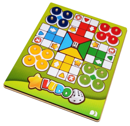 Jogo ludo de madeira - Maninho