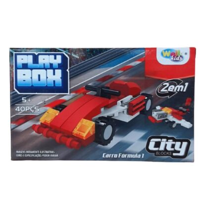 Blocos de encaixe sortido veículos carro city play box - Well kids