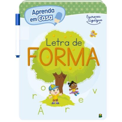Livro aprenda em casa letra de forma escreva e apague - Todolivro