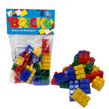 Blocos de encaixe bricks 29 peças - Pais e filhos