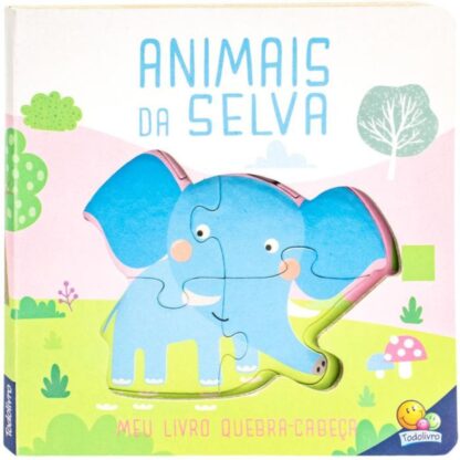 Livro meu primeiro quebra-cabeça animais da selva - Todolivro