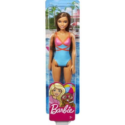 Boneca Barbie moda praia maiô azul loiro escuro - Mattel - Image 2