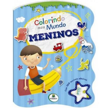 Livro colorindo meu mundo meninos com adesivos - Todolivro