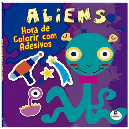 Livro Aliens hora de colorir com adesivos - Todolivro