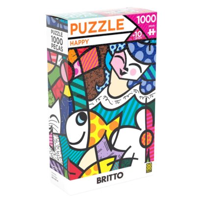 Quebra-cabeça Romero Britto Happy 1000 peças - Grow