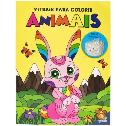 Livro vitrais para colorir animais - Todolivro