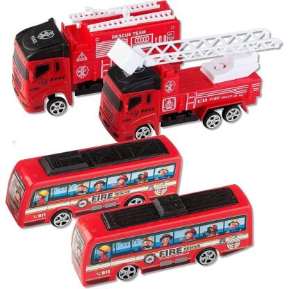 Cartela caminhão e ônibus bombeiros resgate - Up toys - Image 2