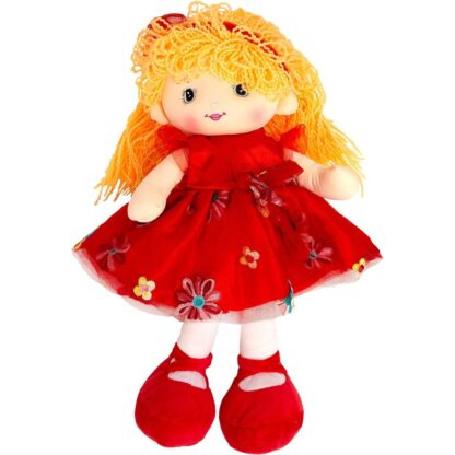 Boneca de pano vestido vermelho - Fofy toys