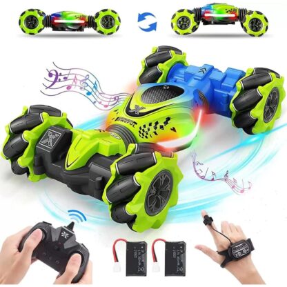 Brinquedo carro varias manobras com controle spin great double side 2.4 g rotating