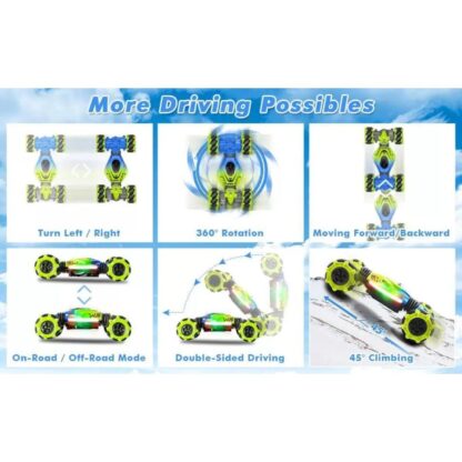 Brinquedo carro varias manobras com controle spin great double side 2.4 g rotating - Image 2