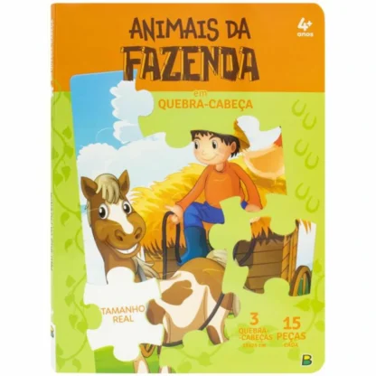 Livro em quebra- cabeças  Animais da fazenda - Todolivro