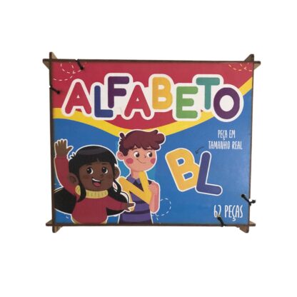 Alfabeto 62 peças em madeira