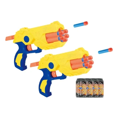 Brinquedo Lança dardos dupla com munição e alvo - Pais e Filhos - Image 2