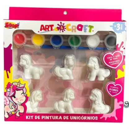 Kit de pintura art craft 6 mini unicórnios - Zoop