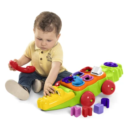 Brinquedo jacaré educativo formas geométricas - Tateti