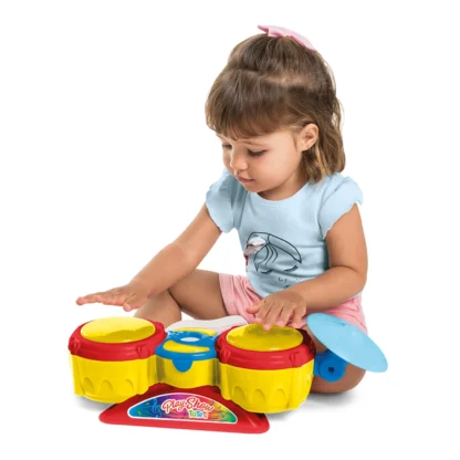 Brinquedo bateria play show com som e luz - Tateti