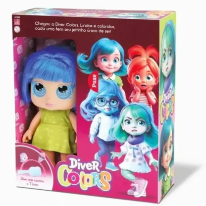 Boneca Diver Colors vem com escova e tiara - Diver Toys