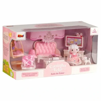 Casinha Feliz Sala De Estar Com Boneca E Acessórios - Zoop Toys