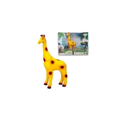 Brinquedo girafa em vinil real animals - Bee toys