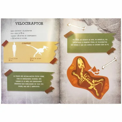 Livro Brinquedo Ilustrado Dinossauro Velociraptor articulado - Todolivro - Image 3