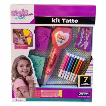 Kit tattoo com caneta eletronica style fashion - Zippy