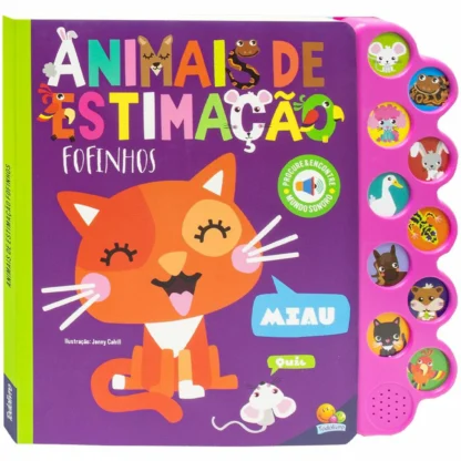 Livro sonoro Animais de estimação fofinhos procure e encontre - Todolivro