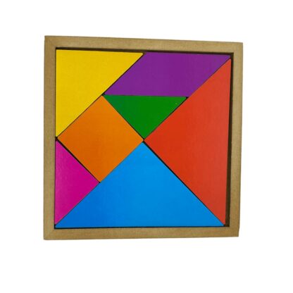 Desafio tangram de madeira - Maninho