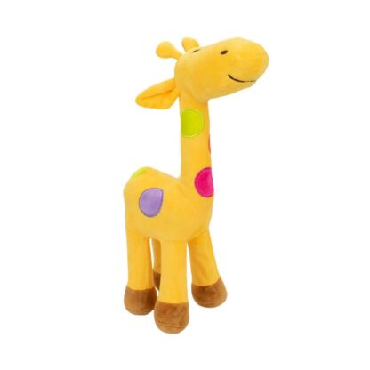 Girafa de pelúcia com bolinhas coloridas e rabinho de coração - Fofy toys