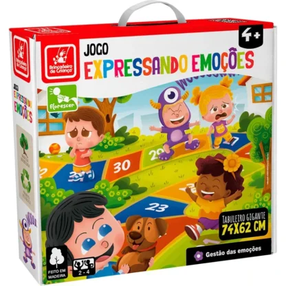 Jogo Expressando Emoções Brinquedo Educativo de Madeira - Brincadeira de Criança